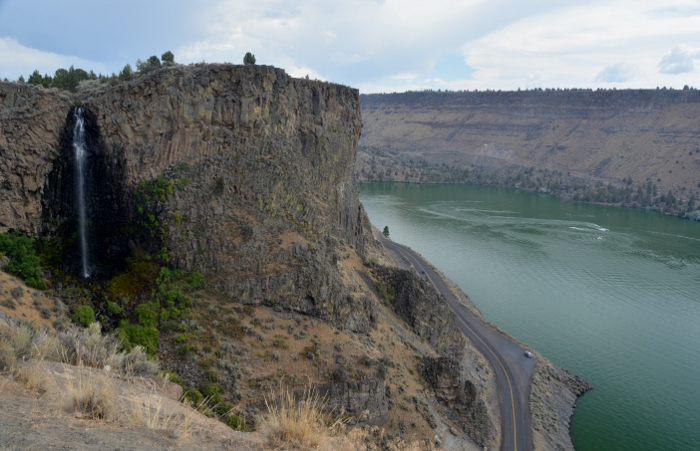 a view of the cliffs and water
